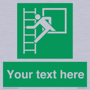SA5225: Custom Emergency Escape Ladder Sign