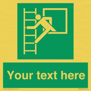 SA5225: Custom Emergency Escape Ladder Sign
