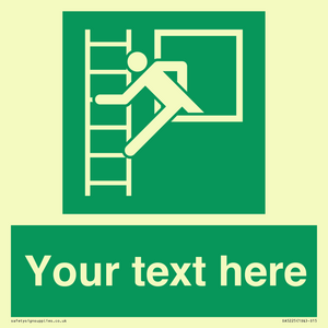 SA5225: Custom Emergency Escape Ladder Sign