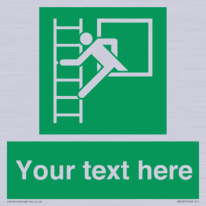SA5225: Custom Emergency Escape Ladder Sign