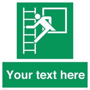 SA5225: Custom Emergency Escape Ladder Sign