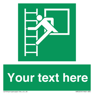 SA5225: Custom Emergency Escape Ladder Sign