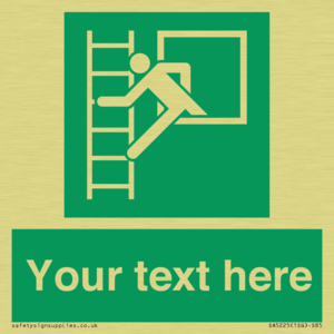 SA5225: Custom Emergency Escape Ladder Sign