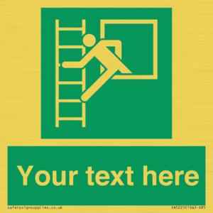 SA5225: Custom Emergency Escape Ladder Sign