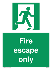 SA5711: Fire Escape Only Sign