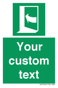 SA7206: Custom safe condition door opens pushing on left hand side