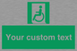 SA7210: Custom sign safe condition emergency exit for people unable to walk or with walking impairment left