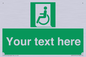 SA7210: Custom sign safe condition emergency exit for people unable to walk or with walking impairment left