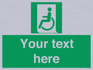 SA7210: Custom sign safe condition emergency exit for people unable to walk or with walking impairment left