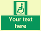 SA7210: Custom sign safe condition emergency exit for people unable to walk or with walking impairment left