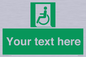 SA7210: Custom sign safe condition emergency exit for people unable to walk or with walking impairment left