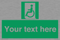SA7210: Custom sign safe condition emergency exit for people unable to walk or with walking impairment left