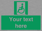 SA7210: Custom sign safe condition emergency exit for people unable to walk or with walking impairment left