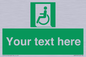 SA7210: Custom sign safe condition emergency exit for people unable to walk or with walking impairment left