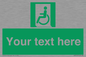 SA7210: Custom sign safe condition emergency exit for people unable to walk or with walking impairment left