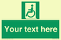 SA7210: Custom sign safe condition emergency exit for people unable to walk or with walking impairment left