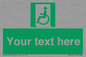SA7210: Custom sign safe condition emergency exit for people unable to walk or with walking impairment left
