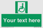 SA7210: Custom sign safe condition emergency exit for people unable to walk or with walking impairment left