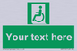 SA7210: Custom sign safe condition emergency exit for people unable to walk or with walking impairment left