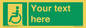 SA7210: Custom sign safe condition emergency exit for people unable to walk or with walking impairment left