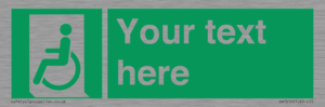 SA7210: Custom sign safe condition emergency exit for people unable to walk or with walking impairment left