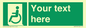 SA7210: Custom sign safe condition emergency exit for people unable to walk or with walking impairment left