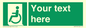 SA7210: Custom sign safe condition emergency exit for people unable to walk or with walking impairment left