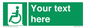SA7210: Custom sign safe condition emergency exit for people unable to walk or with walking impairment left