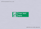 SA7210: Custom sign safe condition emergency exit for people unable to walk or with walking impairment left