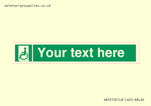 SA7210: Custom sign safe condition emergency exit for people unable to walk or with walking impairment left
