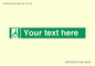 SA7210: Custom sign safe condition emergency exit for people unable to walk or with walking impairment left