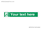SA7210: Custom sign safe condition emergency exit for people unable to walk or with walking impairment left