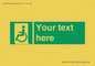 SA7210: Custom sign safe condition emergency exit for people unable to walk or with walking impairment left