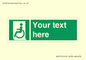 SA7210: Custom sign safe condition emergency exit for people unable to walk or with walking impairment left