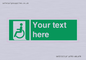 SA7210: Custom sign safe condition emergency exit for people unable to walk or with walking impairment left