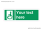 SA7210: Custom sign safe condition emergency exit for people unable to walk or with walking impairment left