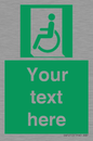 SA7210: Custom sign safe condition emergency exit for people unable to walk or with walking impairment left