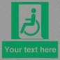 SA7210: Custom sign safe condition emergency exit for people unable to walk or with walking impairment left