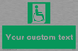 SA7213: Custom sign safe condition Emergency exit for people unable to walk or with walking impairment (right)