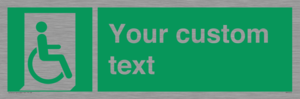 SA7213: Custom sign safe condition Emergency exit for people unable to walk or with walking impairment (right)