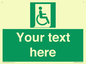 SA7213: Custom sign safe condition Emergency exit for people unable to walk or with walking impairment (right)