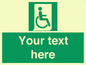 SA7213: Custom sign safe condition Emergency exit for people unable to walk or with walking impairment (right)