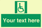 SA7213: Custom sign safe condition Emergency exit for people unable to walk or with walking impairment (right)