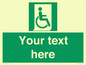 SA7213: Custom sign safe condition Emergency exit for people unable to walk or with walking impairment (right)