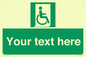 SA7213: Custom sign safe condition Emergency exit for people unable to walk or with walking impairment (right)