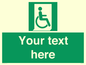 SA7213: Custom sign safe condition Emergency exit for people unable to walk or with walking impairment (right)