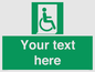 SA7213: Custom sign safe condition Emergency exit for people unable to walk or with walking impairment (right)