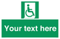 SA7213: Custom sign safe condition Emergency exit for people unable to walk or with walking impairment (right)