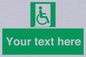SA7213: Custom sign safe condition Emergency exit for people unable to walk or with walking impairment (right)