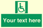 SA7213: Custom sign safe condition Emergency exit for people unable to walk or with walking impairment (right)